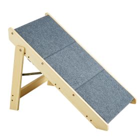 Wooden Pet Steps, Convertible 2-in-1 Dog Staircase & Ramp for Access to Beds, Sofas, and Vehicles, Three-Step Design Supports Pets up to 150 lbs
